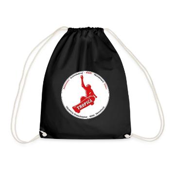 Sticker Skater Dark Backgrounds - Drawstring Bag - black - Front