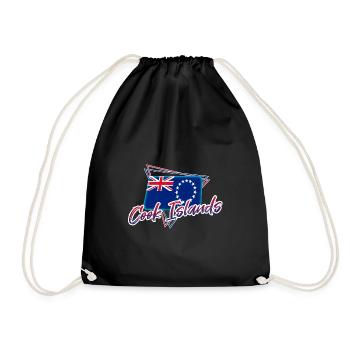 Cook Islands - Drawstring Bag - black - Front