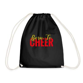 Born To Cheer - Drawstring Bag - black - Front