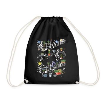 Musique Jardin - Garden Music - Drawstring Bag - black - Front