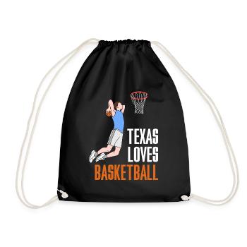 Texas basketball design for proud Texas fans - Drawstring Bag - black - Front