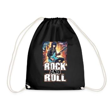 Rock Music Album Cover 2 - Anime Shirt - Drawstring Bag - black - Front