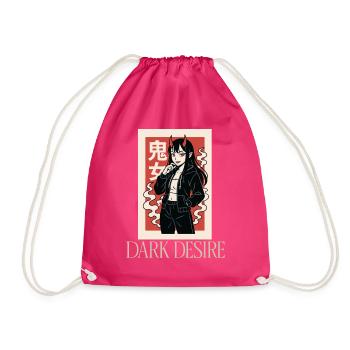 DARK DESIRE - Drawstring Bag - fuchsia - Front