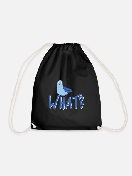 What dove - Drawstring Bag - black