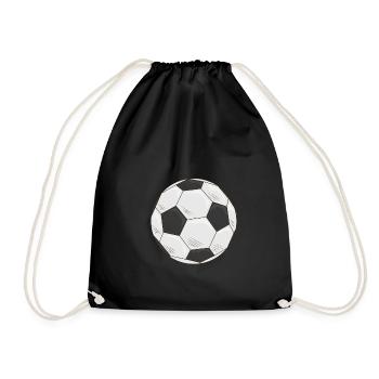 Fußball Fußball Fußball Fußball Fußball Fußball Fu - Turnbeutel - Schwarz - Vorne