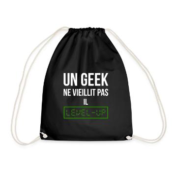 Geek Level (vert) - Sac de sport léger - noir - Devant