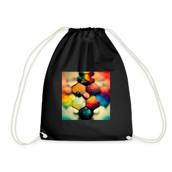 Un casse-tête avec des molécules - Sac de sport léger - noir - Devant