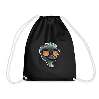 Weird Emu - Drawstring Bag - black - Front