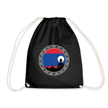 Laos Lao Laotien drapeau Temple Lao I cadeau - Sac de sport léger - noir - Devant