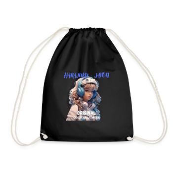 Harajuku Japanese Fashion - Drawstring Bag - black - Front