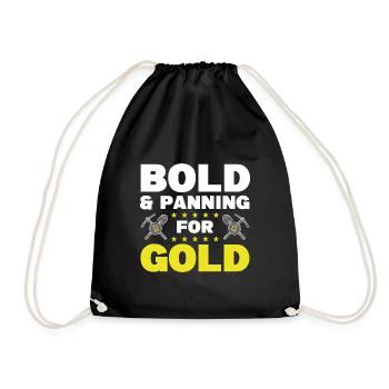 Idées cadeaux pour les mines d’or | Mine d’or orpaillée - Sac de sport léger - noir - Devant