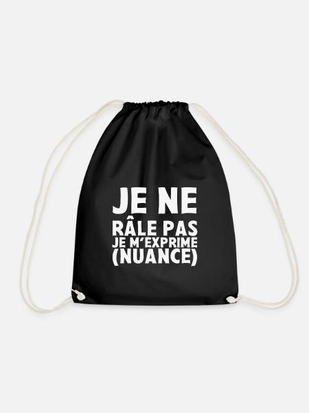 je Râle Pas Je M'exprime Nuance - Sac de sport léger - noir