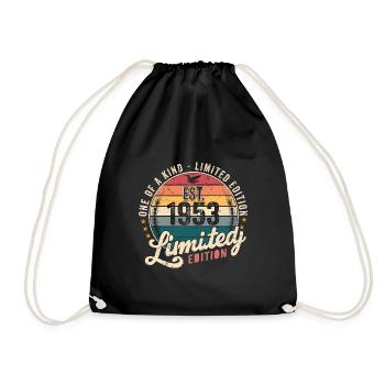 Birthday Gift 1953 Vintage 1953 Retro 1953 - Drawstring Bag - black - Front
