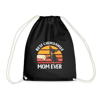 Chihuahua Mama | Pet Dogs Dog Idée cadeau - Sac de sport léger - noir - Devant