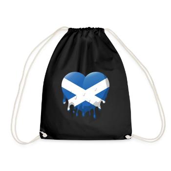 Schottland Flagge Schottische Fahne Alba GB UK - Turnbeutel - Schwarz - Vorne