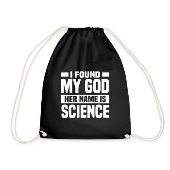 Atheisten Sprüche | Atheismus Skeptiker Geschenke - Turnbeutel - Schwarz - Vorne