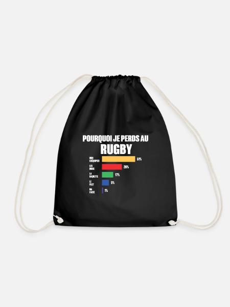 Maillot Rugby je peux pas j'ai Rugby - Sac de sport léger - noir
