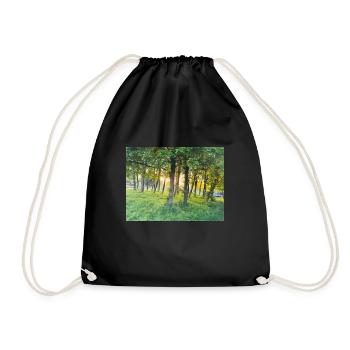 Wald - Turnbeutel - Schwarz - Vorne
