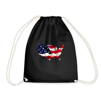 United States - Drawstring Bag - black - Front