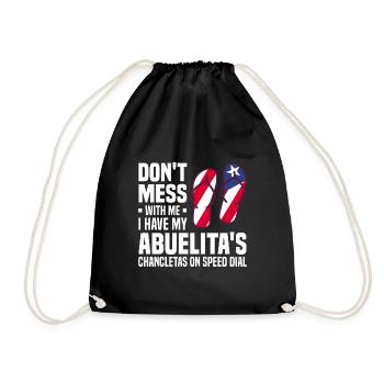 Puerto Rico Flagge | Puerto Ricaner Geschenkideen - Turnbeutel - Schwarz - Vorne