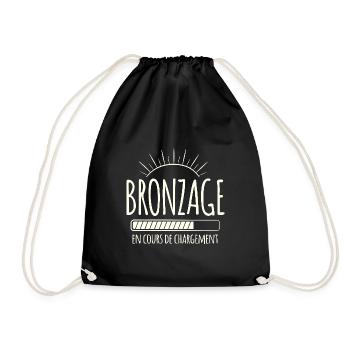 Tan Loading, Été, Vacances, Français - Sac de sport léger - noir - Devant