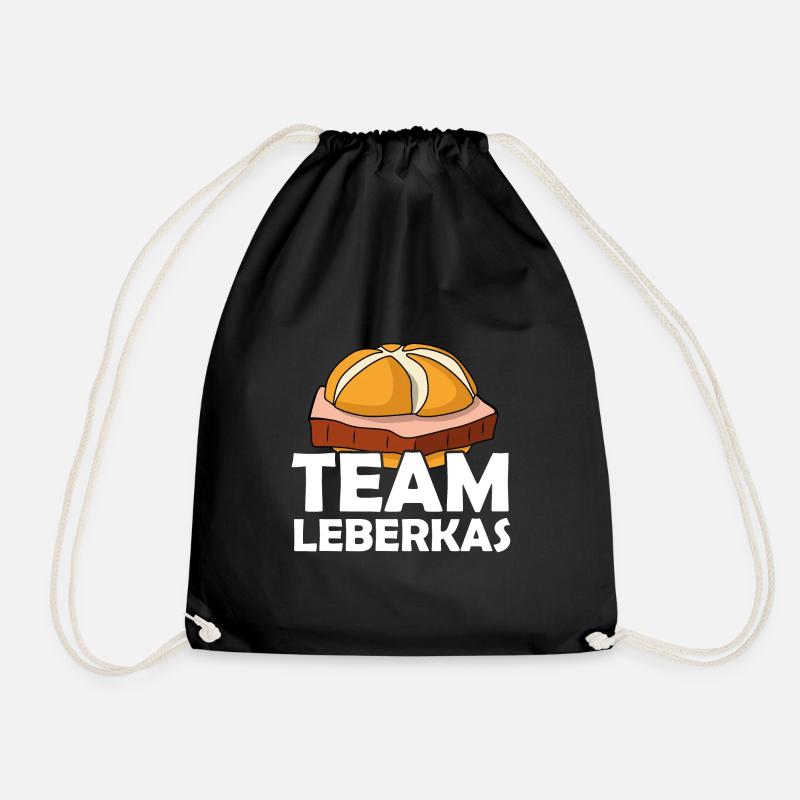 Team Leberkas Fleischkäse Spruch - Turnbeutel - Schwarz