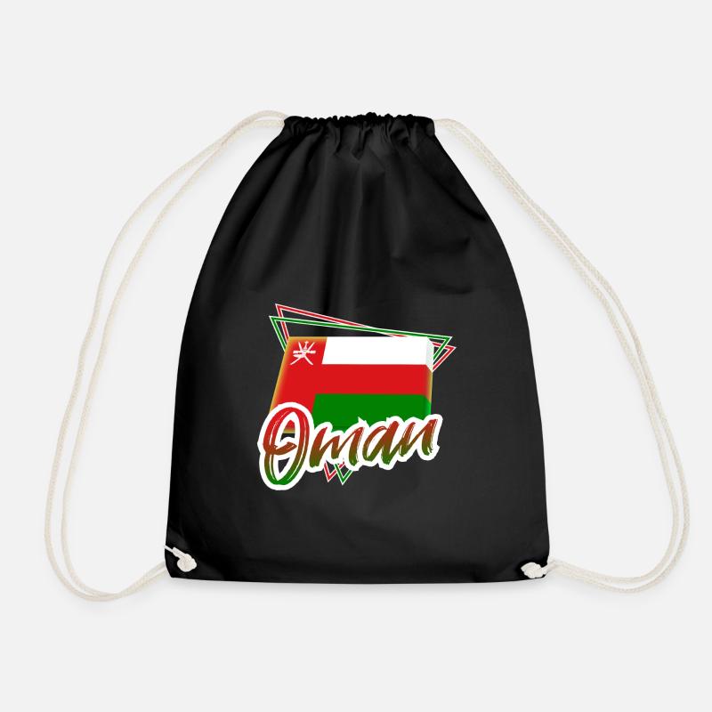 Oman - Drawstring Bag - black
