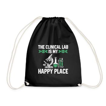 Medizinische Laboranten | Labor Chemie Geschenke - Turnbeutel - Schwarz - Vorne