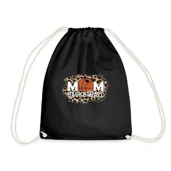 Basketball-Mutter-Leopard-Muttertag - Turnbeutel - Schwarz - Vorne