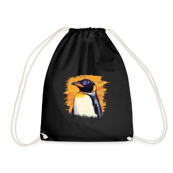 Penguin Cool Sunglasses Animals Animal - Drawstring Bag - black - Front