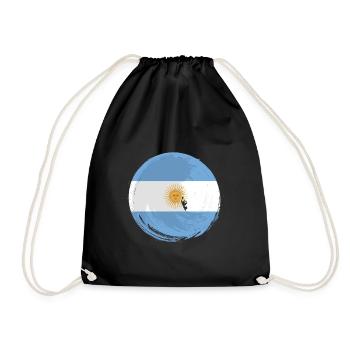 Argentine Drapeau Amérique du Sud Drapeau argentin - Sac de sport léger - noir - Devant