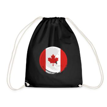 Canada Flag Maple Leaf Canadian Flag Canada - Drawstring Bag - black - Front