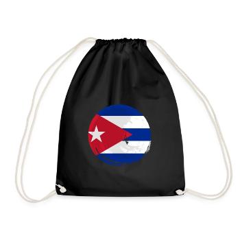 Kuba Flagge Karibik Urlaub Cuba Reise Havanna - Turnbeutel - Schwarz - Vorne