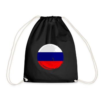 Drapeau de russie Vintage Drapeau russe d’occasion Look - Sac de sport léger - noir - Devant