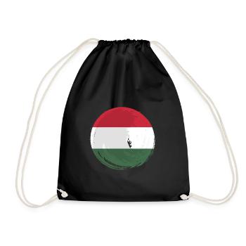 Ungarn Flagge Ungarische Fahne Balaton Hungary - Turnbeutel - Schwarz - Vorne