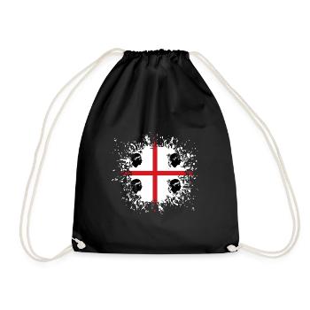 Sardinia Flag Klecks Sardinian Flag Splash - Drawstring Bag - black - Front