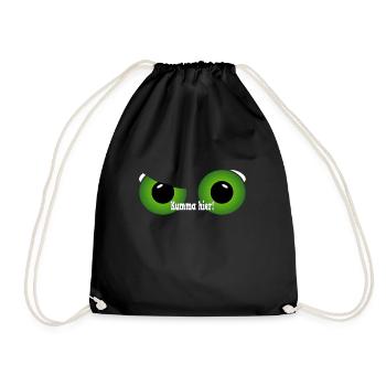 Ruhr pot green eyes - Drawstring Bag - black - Front