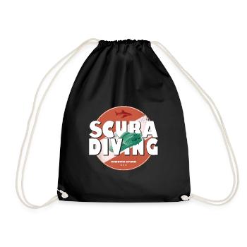 Logo de l’écusson de plongée sous-marine avec murène - Sac de sport léger - noir - Devant