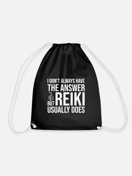 Reiki Achtsamkeit | Reikimeister Yoga Geschenkidee - Turnbeutel - Schwarz
