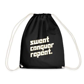 Motivational mantra - Drawstring Bag - black - Front