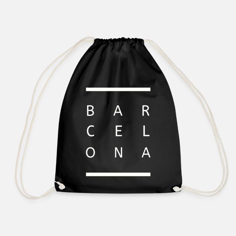 Barcelona - Drawstring Bag - black