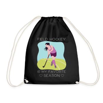 Le hockey sur gazon est ma saison préférée de hockey en salle - Sac de sport léger - noir - Devant