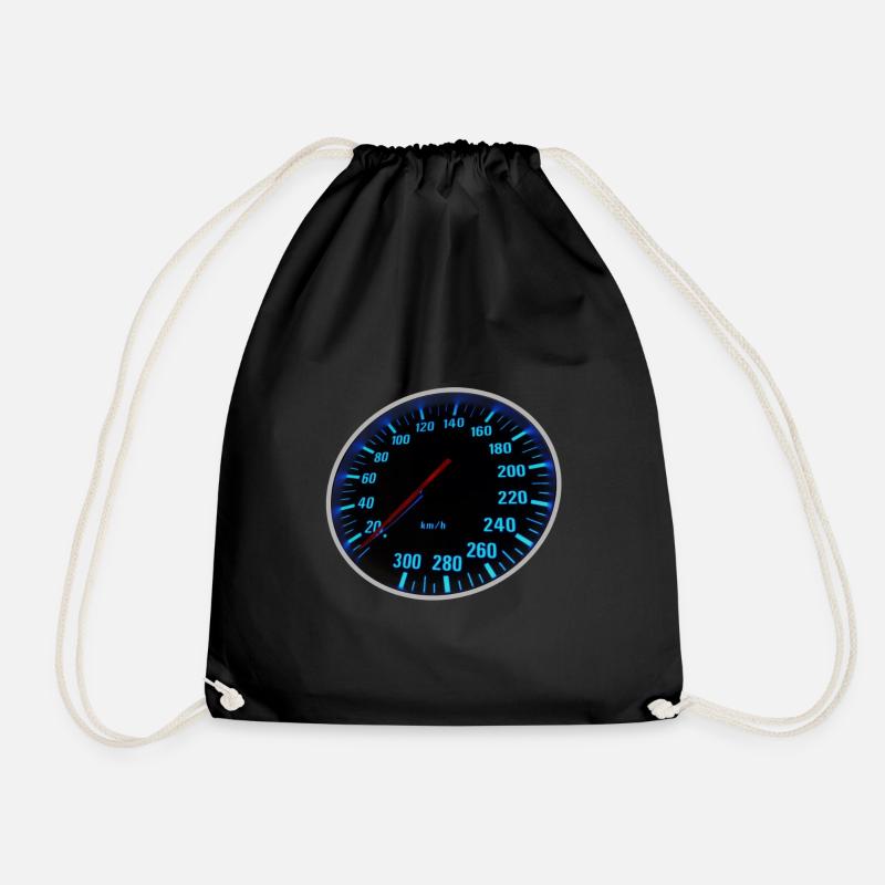 Blue Speedmeter - Tacho - Turnbeutel - Schwarz
