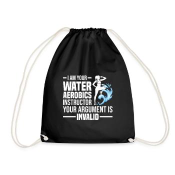 Water Aerobics | Wassergymnastik Lehrer Geschenk - Turnbeutel - Schwarz - Vorne