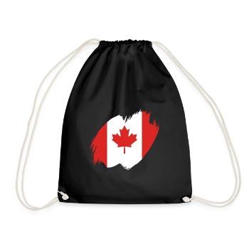 Canada Flag Maple Leaf Canadian Flag Canada - Drawstring Bag - black - Front