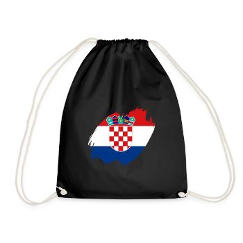Croatie Drapeau Adriatique Zagreb Drapeau croate - Sac de sport léger - noir - Devant
