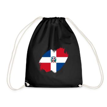 Dominican Republic Flag Dom Rep Flag Trip - Drawstring Bag - black - Front