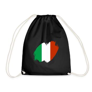 Italie Drapeau Vintage Drapeau Italien Occasion Look - Sac de sport léger - noir - Devant