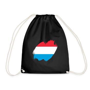 Luxembourg Flag Luxembourg flag Home - Drawstring Bag - black - Front