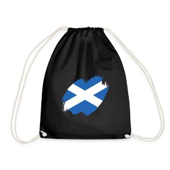 Schottland Flagge Schottische Fahne Alba GB UK - Turnbeutel - Schwarz - Vorne